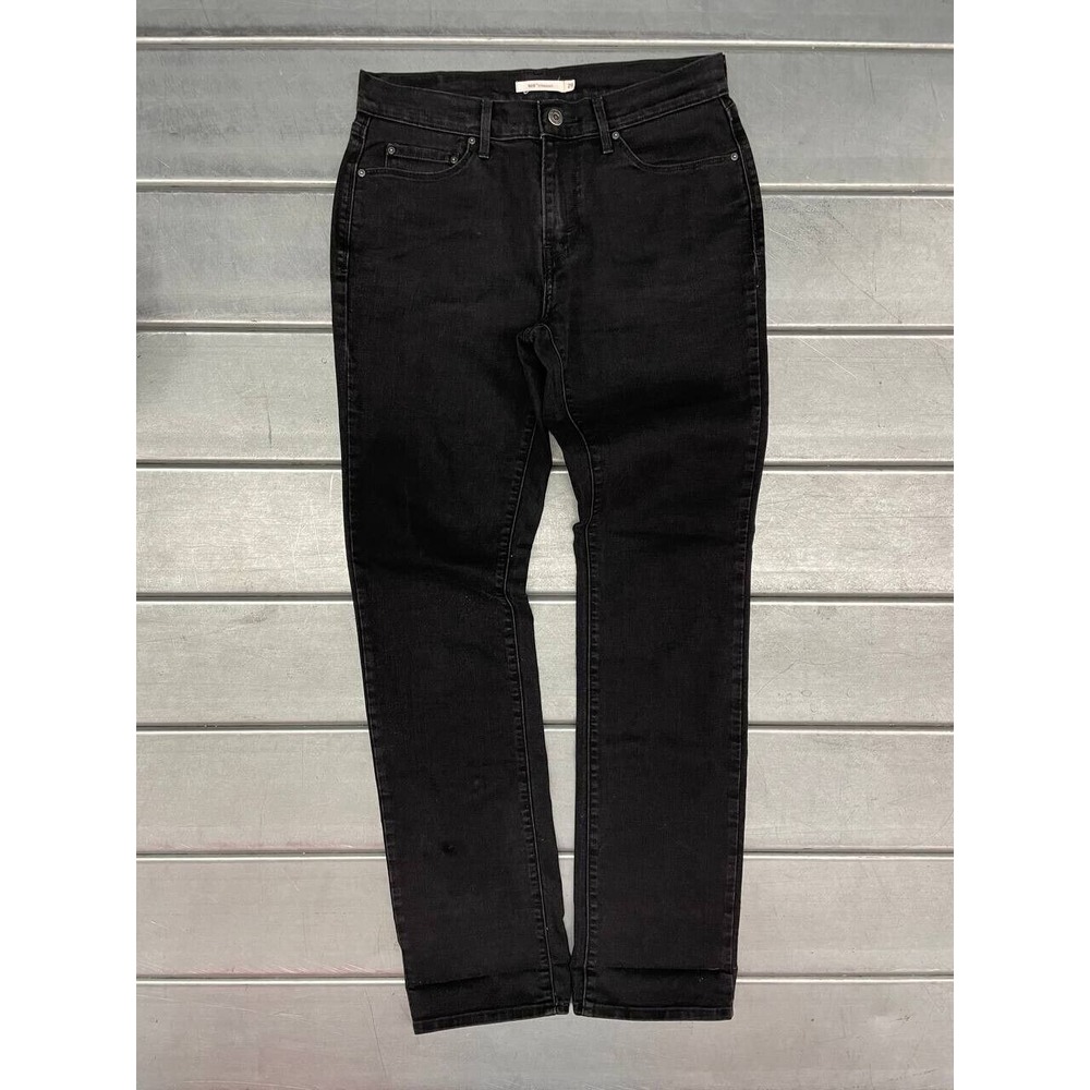 Levis‎ 505 Straight Jeans Womens 29 Black Denim